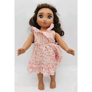 Disney Ily 4Ever 18” Mini Inspired Long Dark Hair Brown Eyes Looks Like Moana